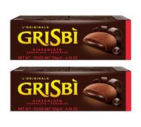Matilde Vicenzi Grisbi Cream Italian Biscuits Cookies | 2 x 135g Packs (Chocolate)