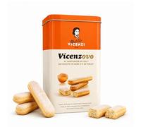 Matilde Vicenzi Ladyfingers Biscuits in Decorative Tin - 400g Classic Italian Biscuits, Ladyfingers Cookies for Tiramisu, Desserts & Snacking - Italian Bakery Dessert Gifts For Special Occasions