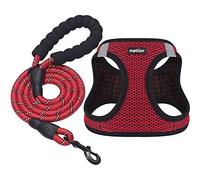 matilor Dog Harness Easy Fit Breathable Puppy Cat Dog Harness for Small Medium Dogs Red