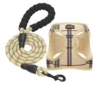 matilor Dog Harness Step-in Breathable Puppy Cat Dog Vest Harnesses for Small Medium Dogs Beige