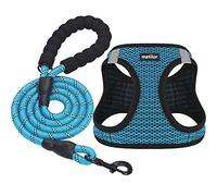 matilor Dog Harness Step-in Breathable Puppy Cat Dog Vest Harnesses for Small Medium Dogs Blue