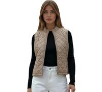 MATINEE Women's Lightweight Featherlight Vest Outdoor Puffer Vest Gilet Coat.… (UK, Numeric, 8, Regular, Regular, BEIGE)