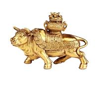 Mating Buddha Brass Statue Collection with Cornucopia Feng Shui Fortune Animal Statue/Chinese Zodiac Home Decor Figurine Sitting Sculpture Decoration (Color : A)