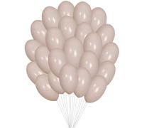 Matissa 100 pcs 12" (30CM) Balloons Pearlised Latex Air or Helium Wedding Birthday Christmas Party Decoration Available in 14 colours (Cream/Off White)