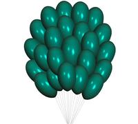 Matissa 100 pcs 12" (30CM) Balloons Pearlised Latex Air or Helium Wedding Birthday Christmas Party Decoration Available in 14 colours (Pine Green)