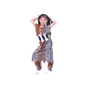 Matissa Cave Girl Costume for Kids Cave Costume Girls Stone age outfit Caveman fancy dress Stoneage cave Man Halloween Christmas Savage Cosplay Party (Cave Girl, Large)