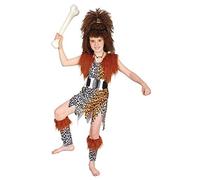 Matissa Cave Girl Costume for Kids Cave Costume Girls Stone age outfit Caveman fancy dress Stoneage cave Man Halloween Christmas Savage Cosplay Party (Savage Girl, Medium)