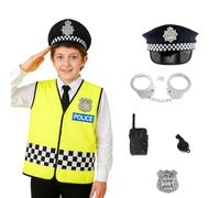 Matissa & Dad Children's Police Officer Role Play Costume and accessory Set Kids Boys Girls