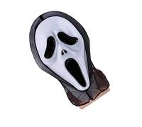 Matissa Halloween Novelty Screaming Ghost Face Head Mask Horror Squealing Grimace Mask (White)