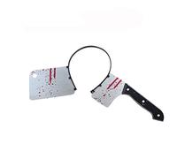 Matissa Halloween Scary Headband Fake Plastic Through Head Bleeding Knife Scissors Weapon Funny Costume Accessory (Kitchen Knife)