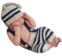 Matissa Newborn Baby Girl Boy Crochet Knit Costume Photo Photography Prop Hats Outfits (4)