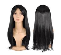 Matissa WOMEN'S LADIES LONG STRAIGHT WIG FANCY DRESS COSPLAY WIGS POP PARTY COSTUME (Black)