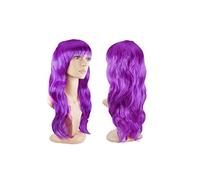 Matissa WOMEN'S LADIES LONG WAVY WIG FANCY DRESS COSPLAY WIGS POP PARTY COSTUME (Purple)