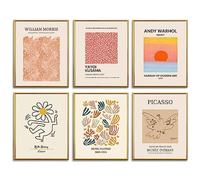 Matisse Abstract Wall Art Prints Boho Picasso Wall Decor William Morris Exhibition Posters for Dorm Room Aesthetic Famous Artist Painting Pictures Unframed 8x10in