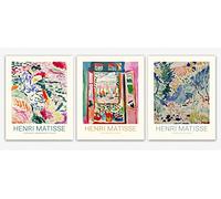 Matisse Prints Abstract Wall Art, Henri Matisse Wall Art Aesthetic Posters & Prints Room Decor/Posters for Room Aesthetic Matisse Posters Trendy Gifts for Her Wall Art Set (16.5 x 23.4 (A2))