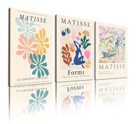 Matisse Wall Art Decor Set of 3, Abstract Matisse Wall Art Exhibition Posters, Unframed Pink Tree Wall Art, Truly Quality Canvas Prints Women Body Line Art Room Aesthetic Bedroom Decoration 12x16in