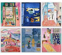 Matisse Wall Art Prints - Set of 6 Henri Matisse Aesthetic Posters for Aesthetic Room Decor, Framable Art Cute Impressionist Group of Prints (11x14)