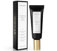 MATKAS Korean Vitamin C Eye Cream for Dark Circles and Puffiness, Bags, Wrinkles, Hydrating, Energizing, Brightening Under Eye Cream Anti Ageing, Puffy Eyes Treatment - Caffeine, Peptides, Vitamin E Y