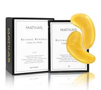 MATKAS Retinol Renewal Gold Under Eye Mask - 20 Pairs, Best Eye Patches for Puffy Eyes and Dark Circles, Collagen Under Eye Patches for Women, Gel Under Eye Masks for Dark Circles and Puffiness