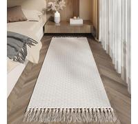 MATKIK Boho Runner Rugs for Hallway 2'x8' Farmhouse Kitchen Runner Rug Non Slip Washable Carpet Runners for Hallway, Kitchen, Laundry, Bedroom, Entryway, Bathroom (Beige/White)