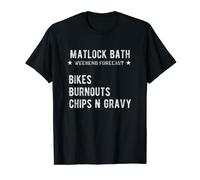 Matlock Bath Biker 'Bikes Burnouts Chips n Gravy' Funny T-Shirt