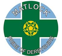Matlock - Pride of Derbyshire - (Two Pack) 80mm Diameter Car Bumper Window Decal Sticker