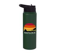 Matlock Skyline Derbyshire Peak District Souvenir Stainless Steel Insulated Water Bottle