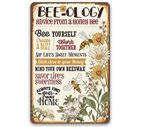 MATLPATS Bee-Ology Advice From A Honey Bee - Aluminum Tin Awesome Metal Poster 6x8 Inch