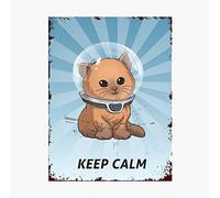 MATLPATS Keep Calm Kitty Vintage Funny Home Decor Tin Sign Retro Metal Bar Pub Poster 6x8 Inch