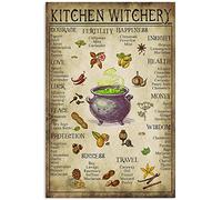 MATLPATS Kitchen Witchery Jobs Retro Metal Tin Sign Vintage Aluminum Sign For Home Coffee Wall Decor 6x8 Inch
