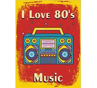 MATLPATS Metal Plaque Vintage Retro Style I Love 80'S Music Classic Tin Door Sign Music 6x8 Inch