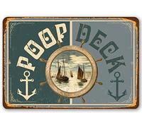 MATLPATS Metal Sign - Poop Deck - Tin - Use Indoor/Outdoor - Great Gift & Decor 8x12inch