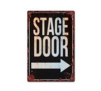 MATLPATS Stage Door Sign Vintage Metal Wall Plaque Concerts Rock Band Tin Sign 8x12 Inch