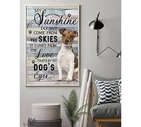 MATLPATS tin Cute Sign Dog Hound Terrier Puppies Pet Paws Thats in My Dogs Eyes My Sunshine Vintage Metal Sign Bedroom Bathroom Wall Decoration Amazing tin Cute sign8X12inch
