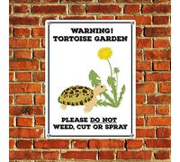 MATLPATS Tortoise Or Turtle Garden Beware Of The Pet Animal Illustrated Metal Sign Tin Aluminium Caution! 6x8 Inch