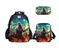 MATMO Dinosaur Backpack and Lunch Bag Set for Boys, Backpack Shoulder Bag Pencil Case, Monster Dinosaur Backpack Set 23-8, Middle, Cartoon