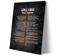 Matniger Still I Rise Wall Art Poem Poster Framed Inspirational Quotes Wall Art Prints Poetry Canvas Painting for Living Room Wall Decor 12x18inches