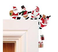 Matoebyr Christmas Door Frame Decorations, Wooden Christmas Door Decorations With Santa Claus Reindeer Snowman Midget, For Holiday Party Home Walls Doors