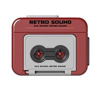 Matoebyr Retro Tape Recorder Keychain, Portable pla stic Recordable Mini Cassette Tape Player Keychain With Music, For Backpacks, Bags, Mobile Phones, Car Keys