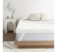 Matoresu 7.5CM Mattress Topper Single Bed with Removable Washable Zipped Cover, Single Mattress Topper High-Density Foam for Pressure Relief, Firm (90x190x7.5cm)