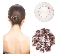 Matory 20 Pieces Brown Invisible Hair Nets Elastic Edge Mesh Hair Bun Holder for Home Outdoor Ballet Dance