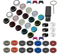 MatoSan® 42-Piece Thumbstick Accessory Set - Compatible with PS5 Controller and Standard Models - Grip Caps, Dampening Rings & Aim Assist Rings - Enhanced Precision & Protection