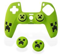 MatoSan® PS5 Controller Skin with Grip - High-Quality Case & Cover, Non-Slip Case for Improved Control - Includes Precise Thumb Stick Caps, Ideal for PS5 Controller Accessories (Green)