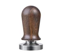 MATOW 53mm Calibrated Espresso Tamper, Calibrated Coffee Tamper with Spring Loaded Wooden Handle Stainless Steel Flat Base, Professional Barista Espresso Hand Tamper (Wood Handle, 53mm Tamper)