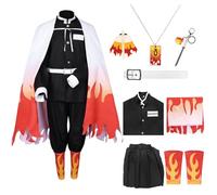 Matreeglam Halloween Cosplay Costume Cosplay Outfits Kimono Anime Cloak Uniform Full Set with Shirt Pants Cloak Belt for Kids Adults Halloween Fancy Dress Carnival Party (Red, 2XL)