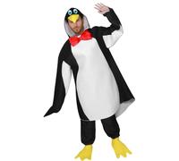 Matreeglam Penguin Costume Set Hooded Animal Halloween Dress Up Costume for Adult Unisex with Jumpsuit, Pants, Foot Covers for Halloween Fancy Dress Cosplay Costume