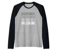 Matriarch The Woman The Myth The Legend Raglan Baseball Tee