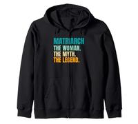 Matriarch The Woman The Myth The Legend Vintage Retro Zip Hoodie