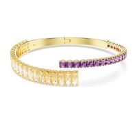 Matrix bangle, Mixed cuts, Multicoloured, 18K gold finish