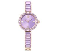 Swarovski Matrix Bangle Watch, Swiss Made, Crystal Bracelet, Purple, Champagne Gold-Tone Finish